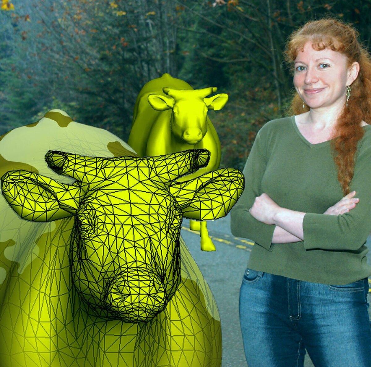 Alla Sheffer with cows