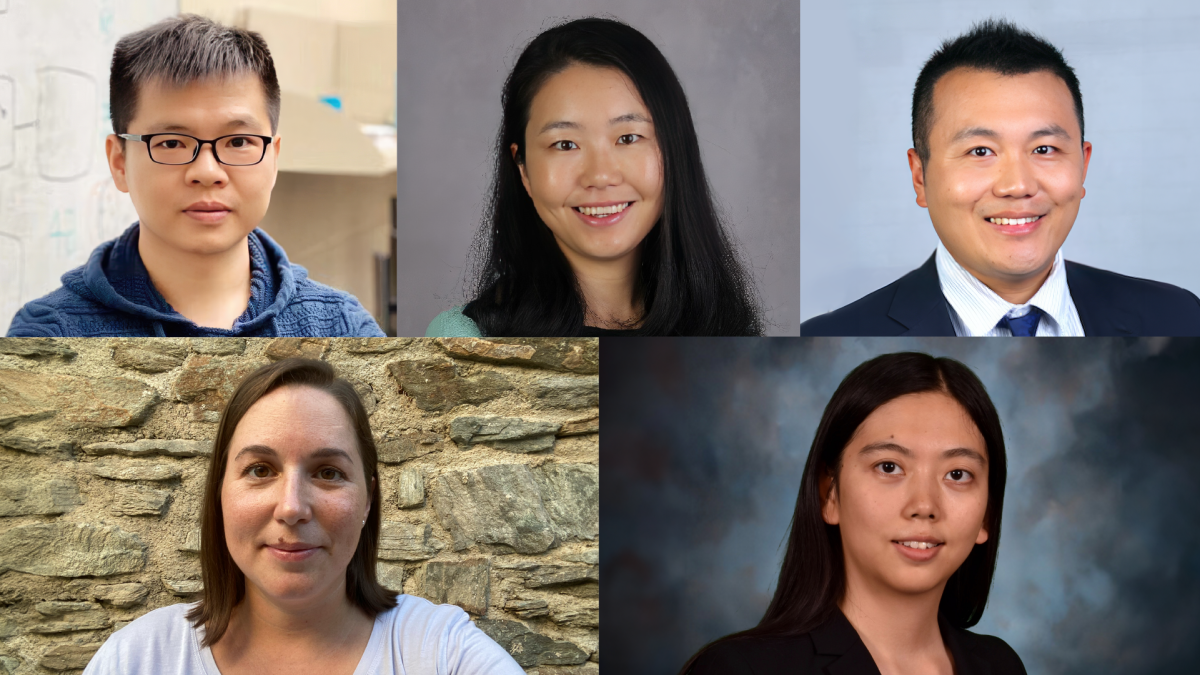 Top row, left to right, Lifu Huang, assistant professor, department of computer science; Ruoxi Jia, assistant professor, department of electrical and computer engineering; Ming Jin, assistant professor; and bottom row, left to right, Ismini Lourentzou, assistant professor, department of computer science; and Xuan Wang, assistant professor, department of computer science.