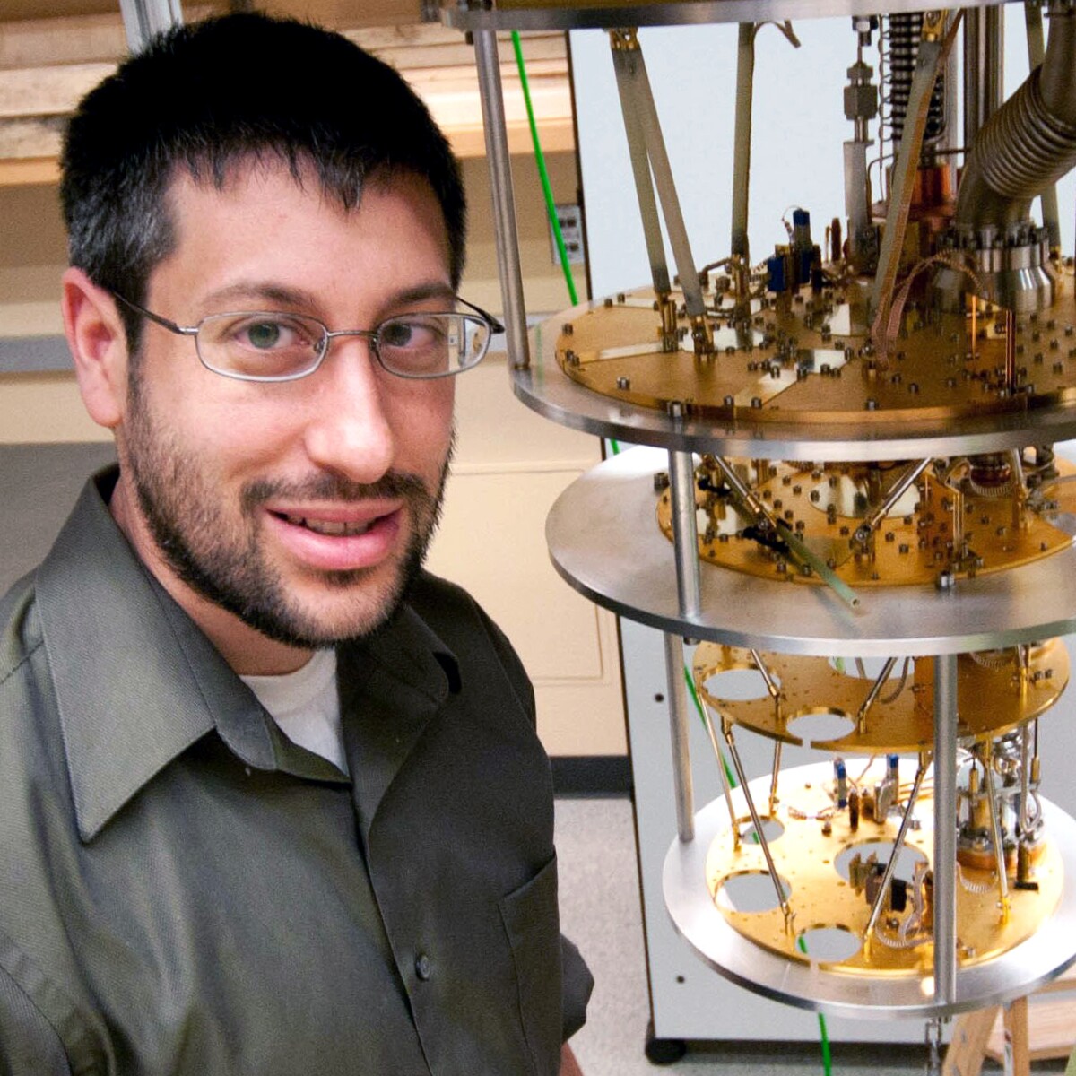 Amazon Scholar David Schuster is seen inside his lab