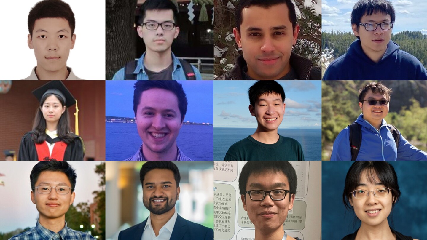 A grid with 12 images shows the profile photos of UCLA graduate fellows