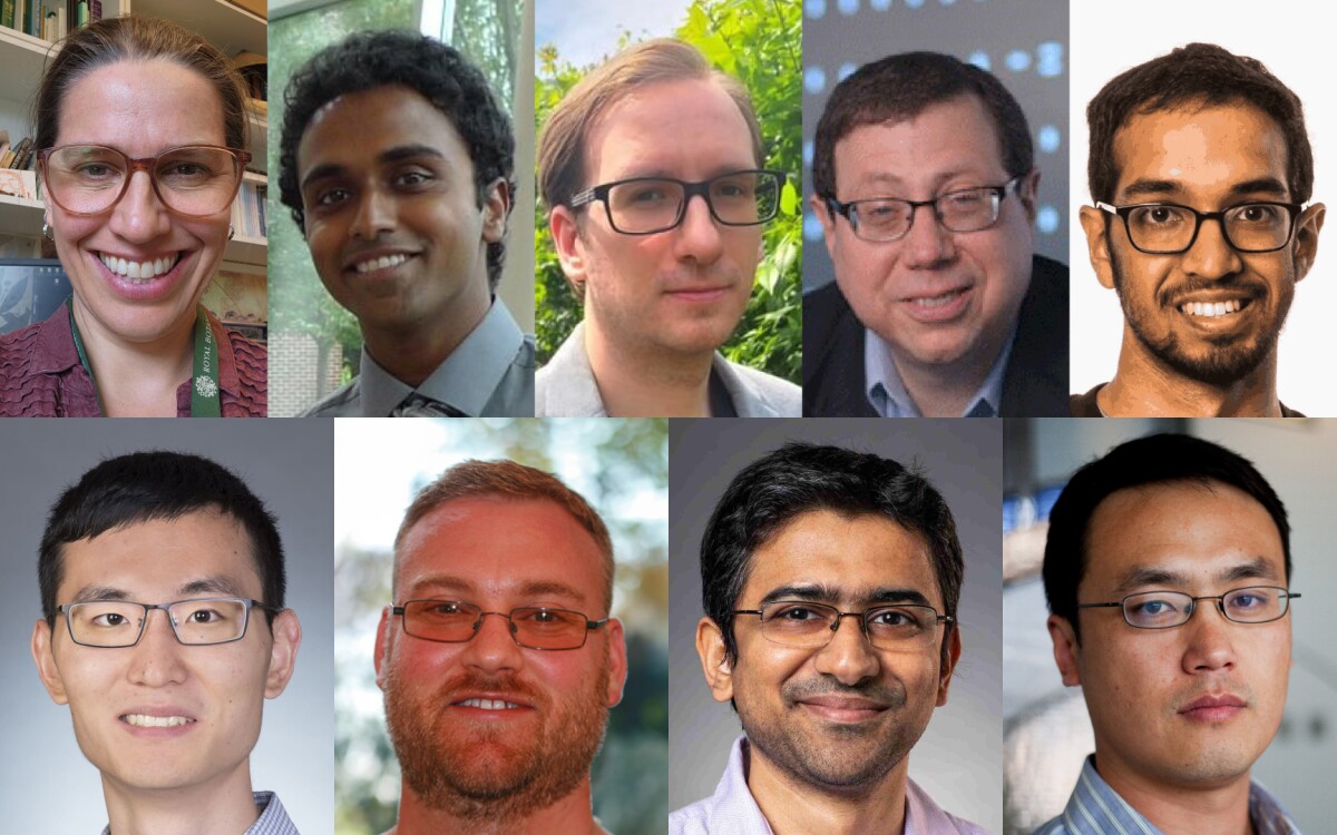 Photo grid shows the recipients of the fall 2023 sustainability Amazon Research Awards