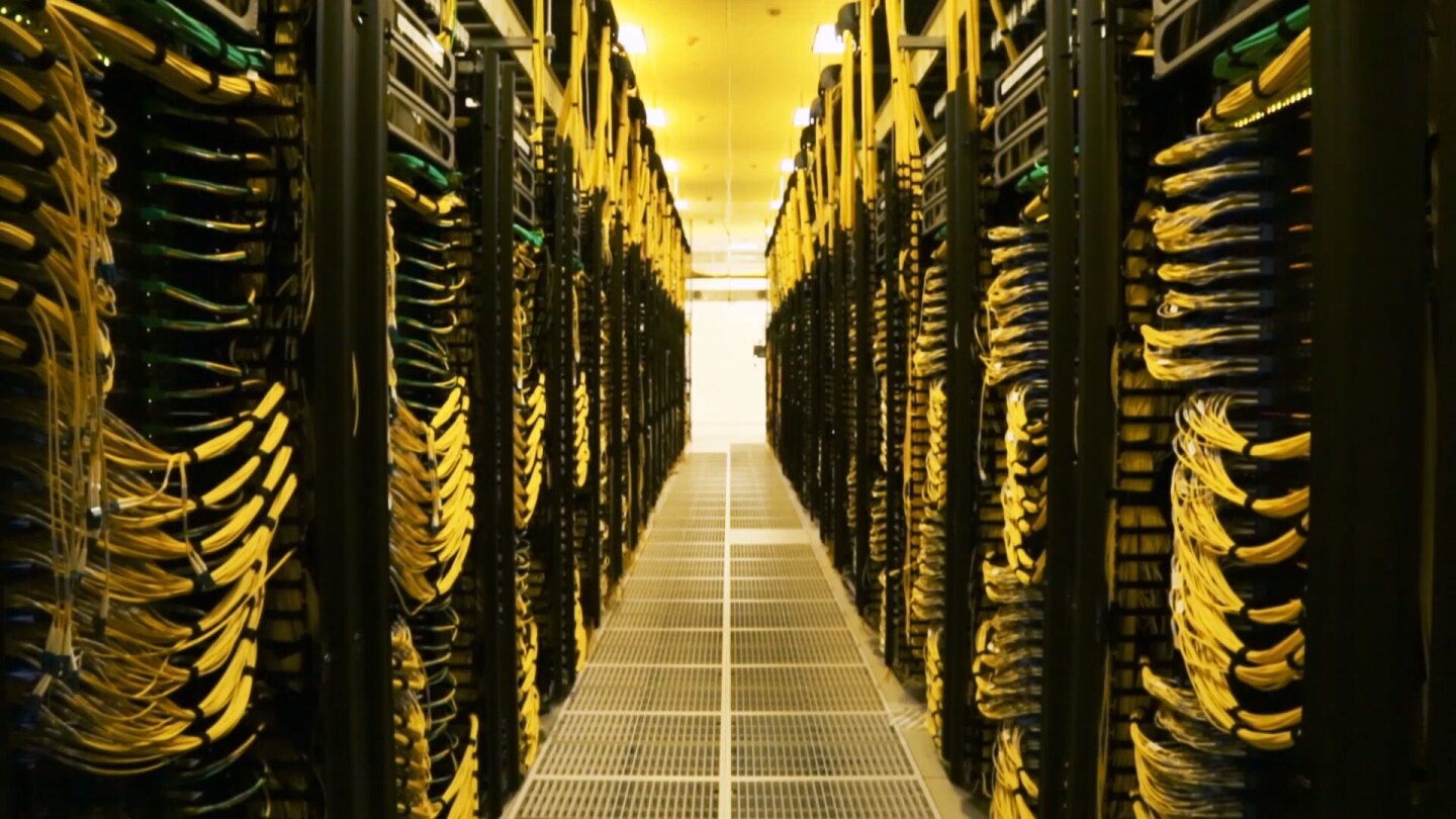 AWS data center racks 