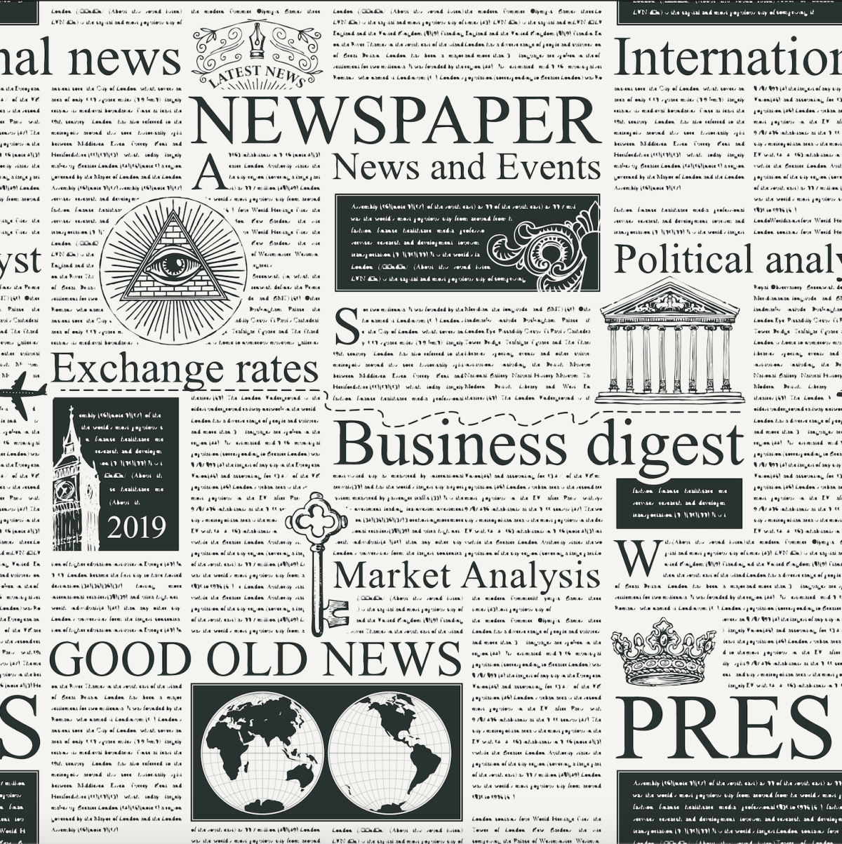 seamless pattern on the theme of Newspapers.png