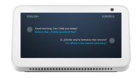 A sample interaction with Alexa Live Translation.