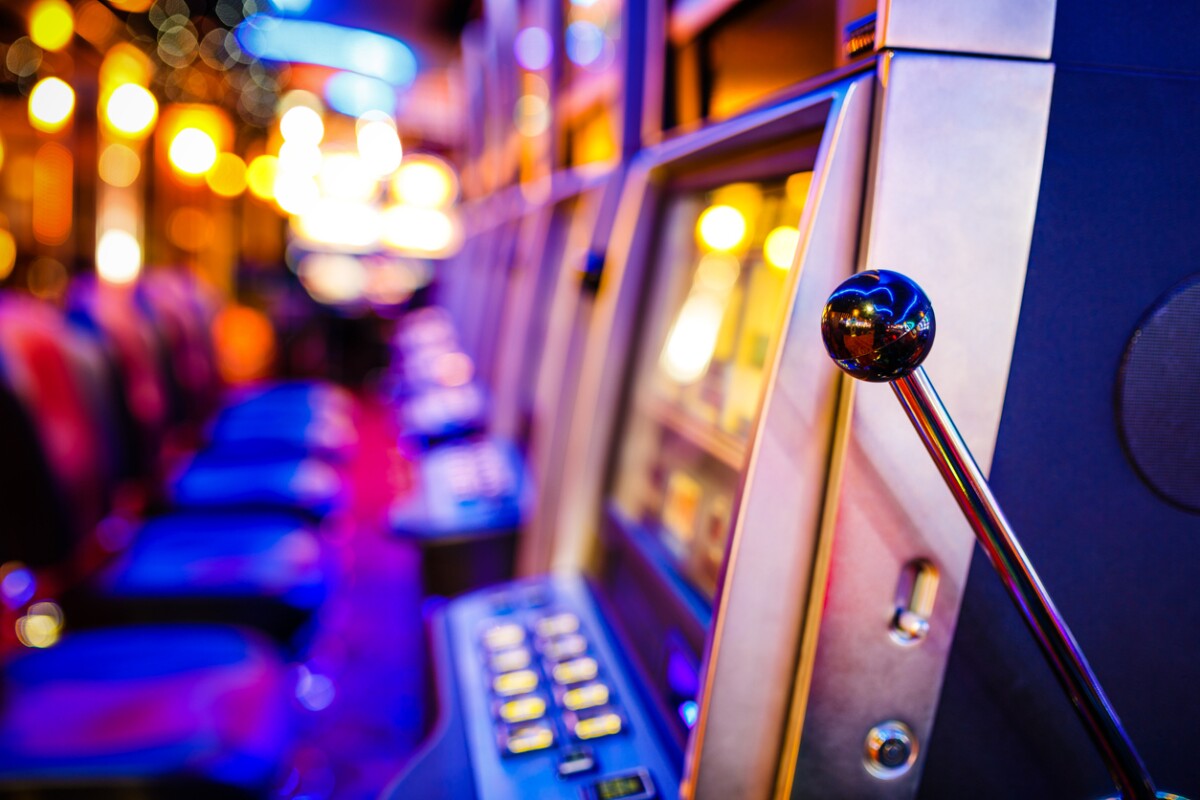 Slot machines in a casino