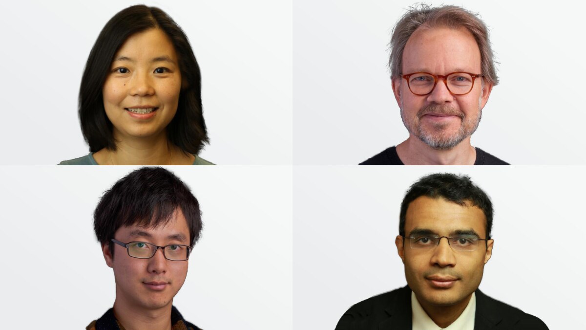 Clockwise from top left, Ping Xu, forecasting science director; Kari Torkkola, senior principal research scientist; Dhruv Madeka, principal applied scientist; and Ruofeng Wen, senior applied scientist